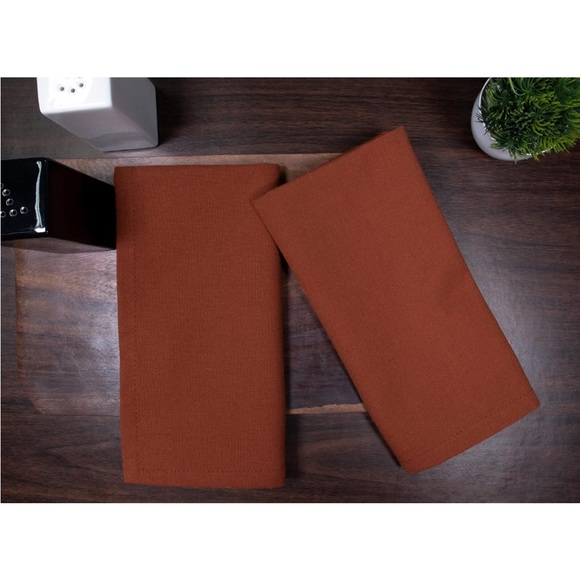 Set of 20 Rust colored formal napkins ready for their next wedding or event - Picture 2 of 6